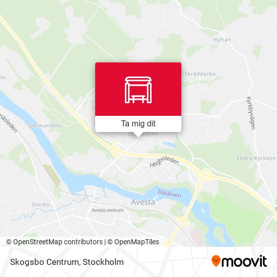 Skogsbo Centrum karta