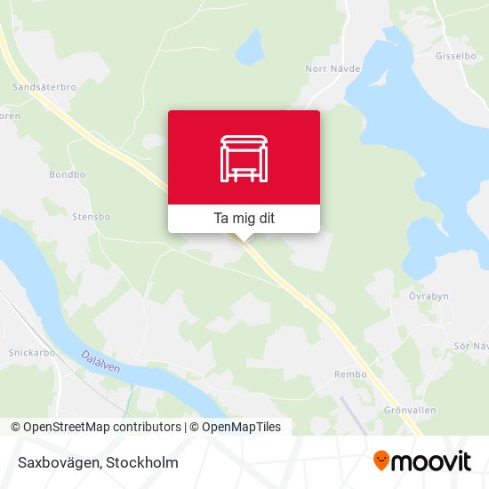 Saxbovägen karta