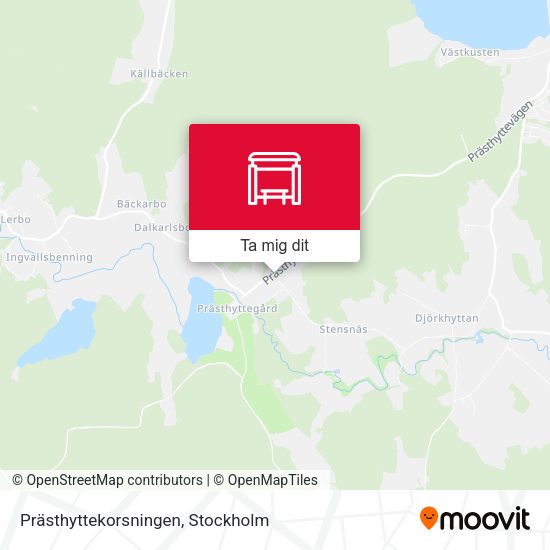 Prästhyttekorsningen karta