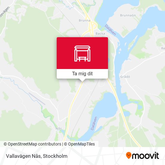 Vallavägen Nås karta