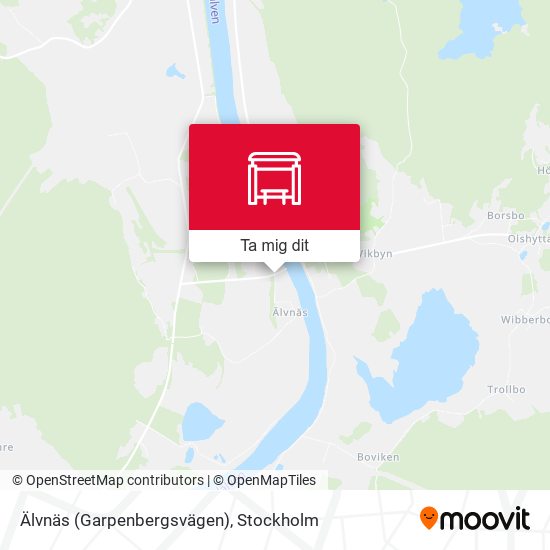 Älvnäs (Garpenbergsvägen) karta