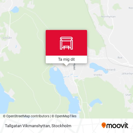 Tallgatan Vikmanshyttan karta