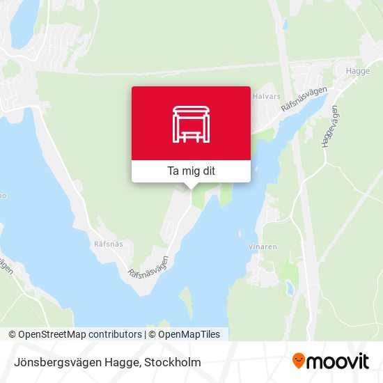 Jönsbergsvägen Hagge karta
