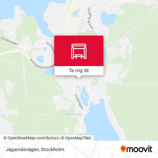 Jägarnäsvägen karta