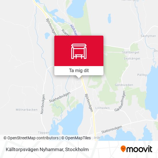 Källtorpsvägen Nyhammar karta