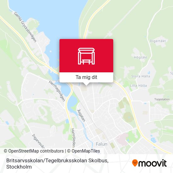 Britsarvsskolan / Tegelbruksskolan Skolbus karta