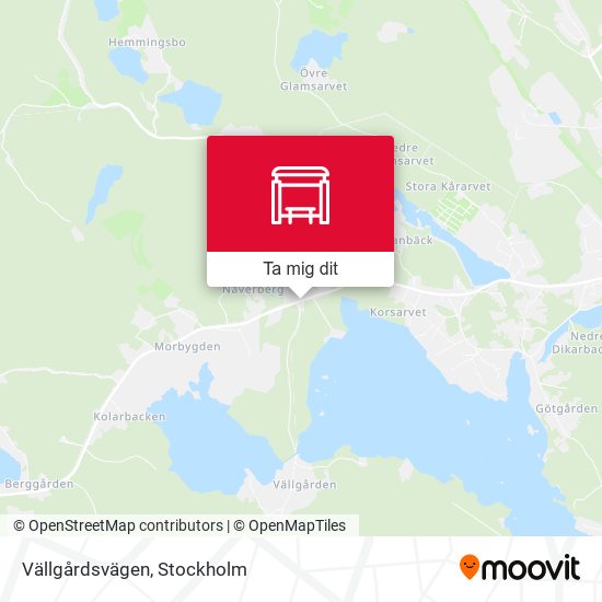 Vällgårdsvägen karta