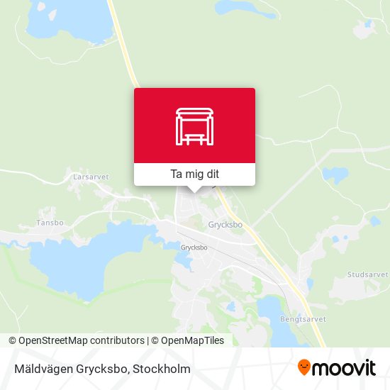 Mäldvägen Grycksbo karta