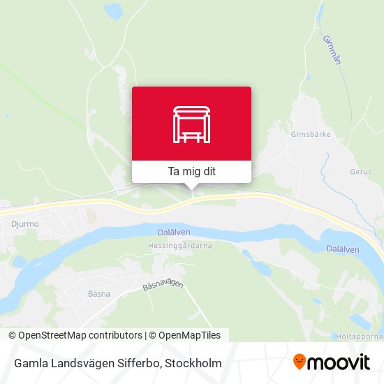 Gamla Landsvägen Sifferbo karta