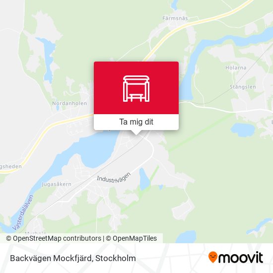 Backvägen Mockfjärd karta