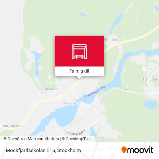 Mockfjärdsskolan E16 karta