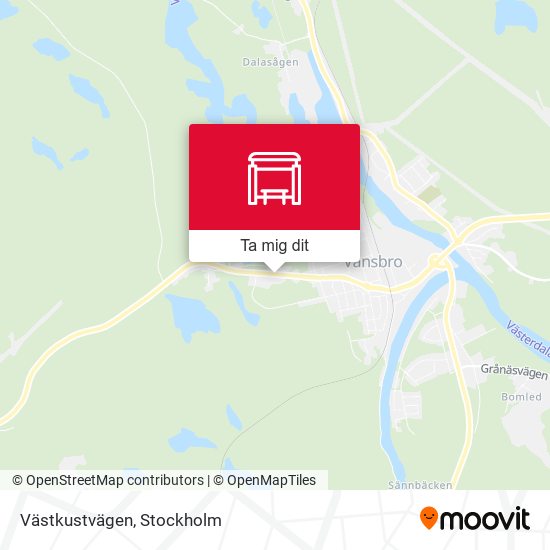 Västkustvägen karta