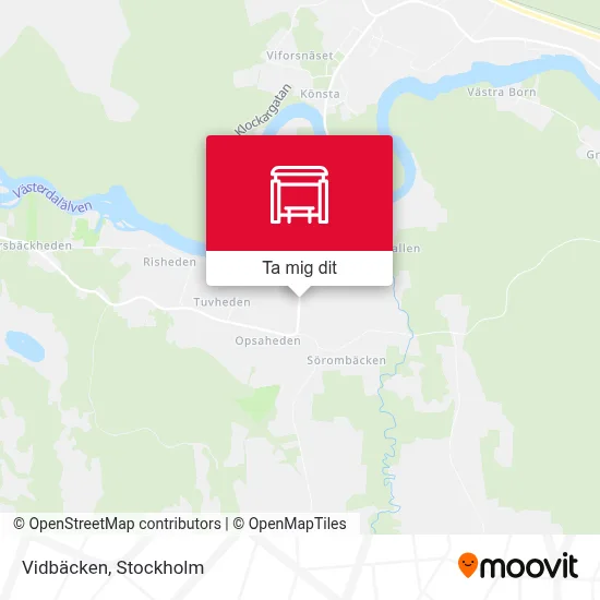 Vidbäcken karta