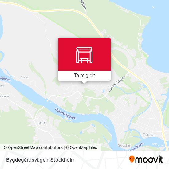 Bygdegårdsvägen karta