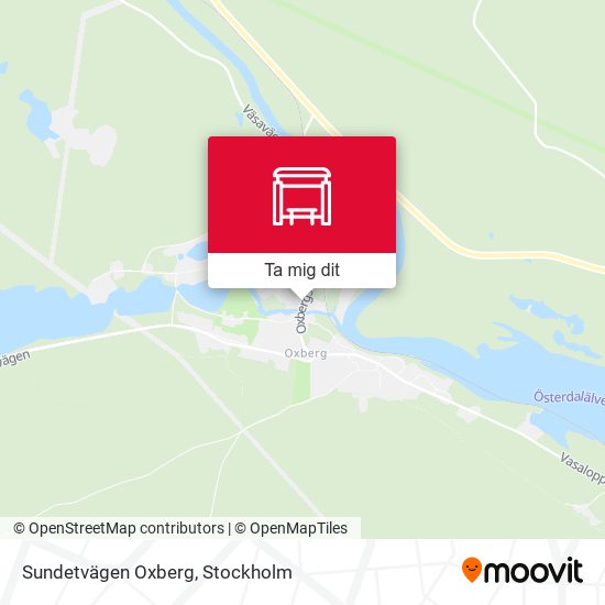 Sundetvägen Oxberg karta
