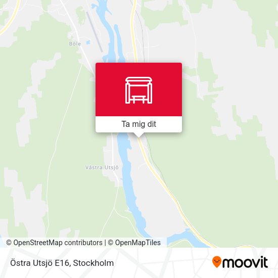 Östra Utsjö E16 karta