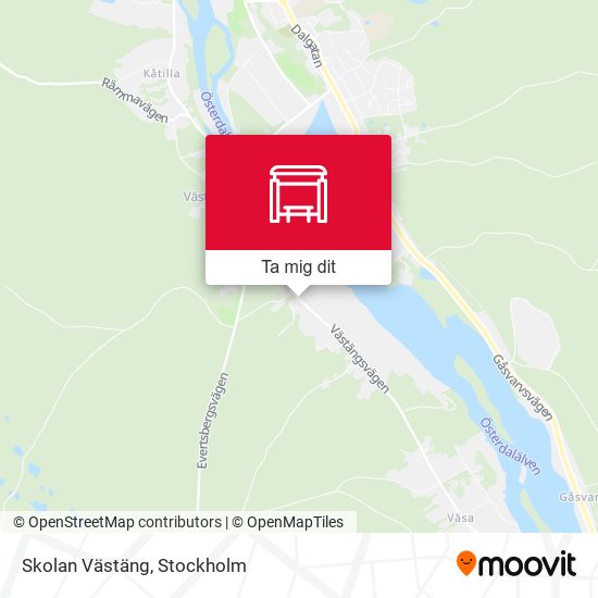 Skolan Västäng karta