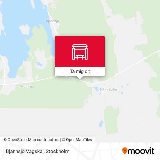 Bjännsjö Vägskäl karta