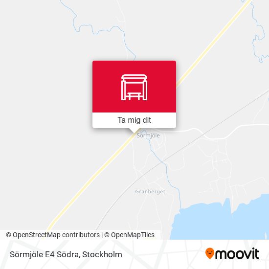 Sörmjöle E4 Södra karta