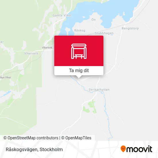 Råskogsvägen karta