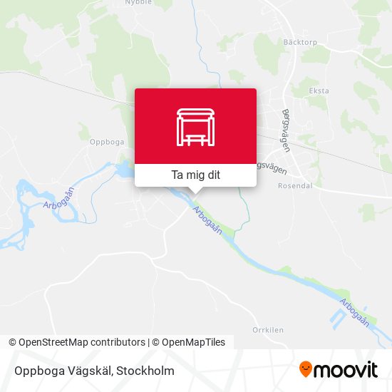 Oppboga Vägskäl karta