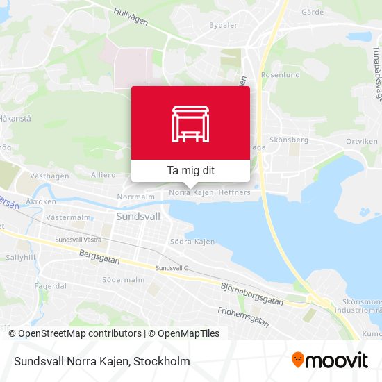 Sundsvall Norra Kajen karta