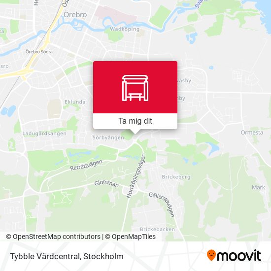 Tybble Vårdcentral karta