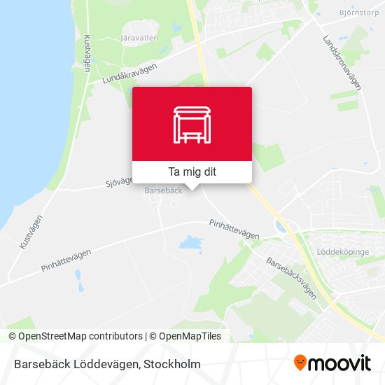 Barsebäck Löddevägen karta