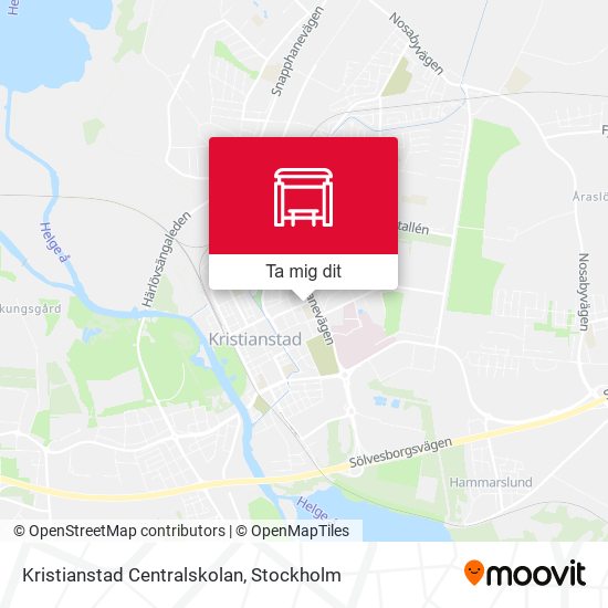 Kristianstad Centralskolan karta