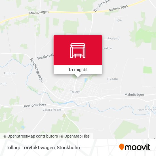 Tollarp Torvtäktsvägen karta