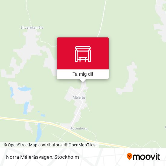 Norra Måleråsvägen karta