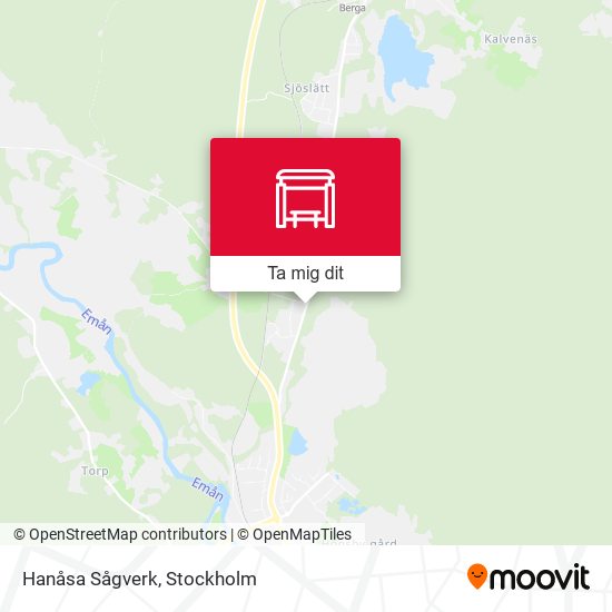 Hanåsa Sågverk karta