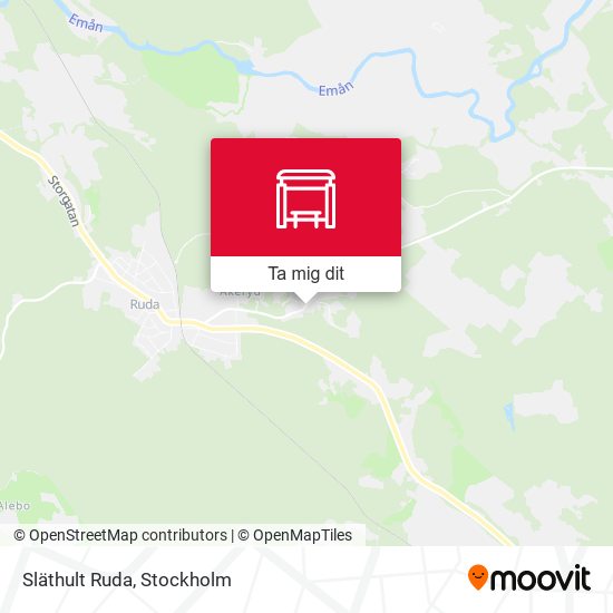 Släthult Ruda karta