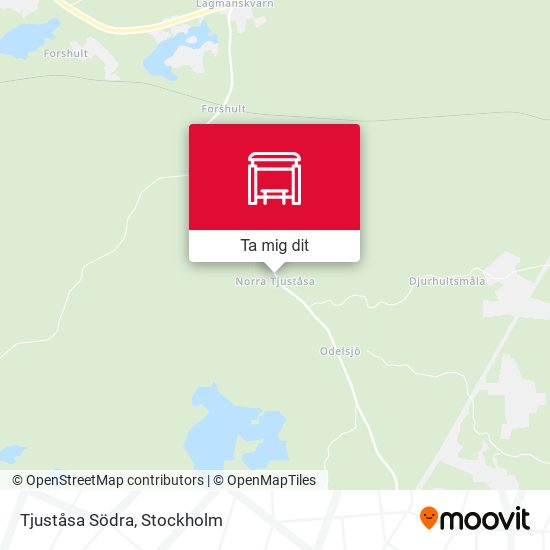 Tjuståsa Södra karta
