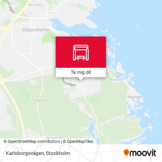 Karlsborgsvägen karta