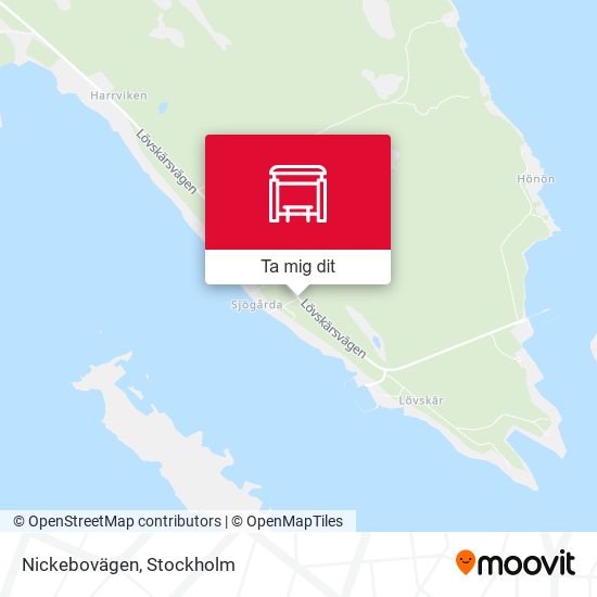 Nickebovägen karta