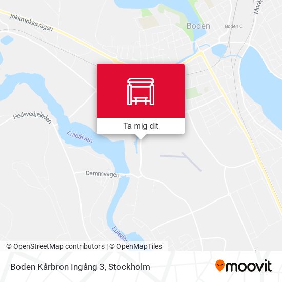 Boden Kårbron Ingång 3 karta