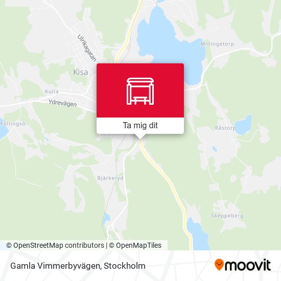 Gamla Vimmerbyvägen karta