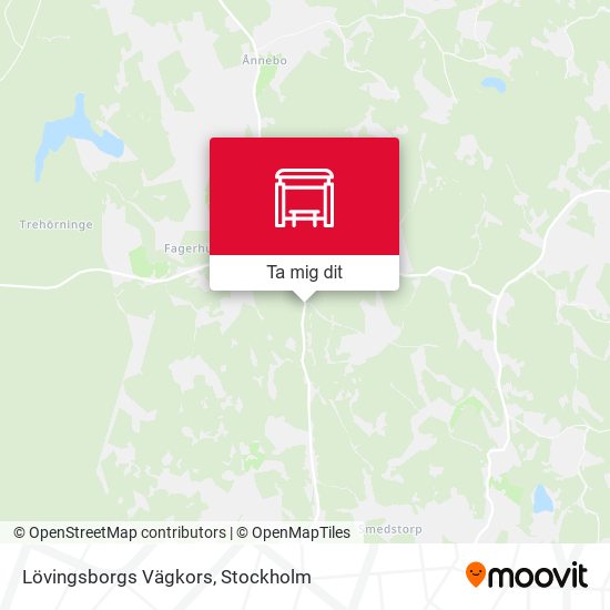 Lövingsborgs Vägkors karta