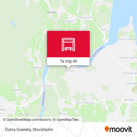 Östra Gunnita karta