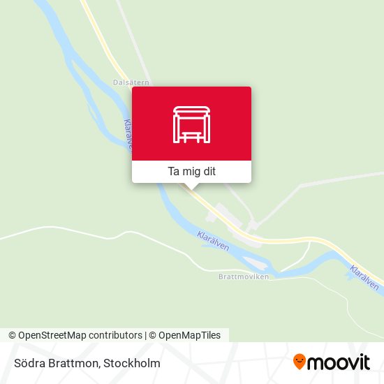 Södra Brattmon karta