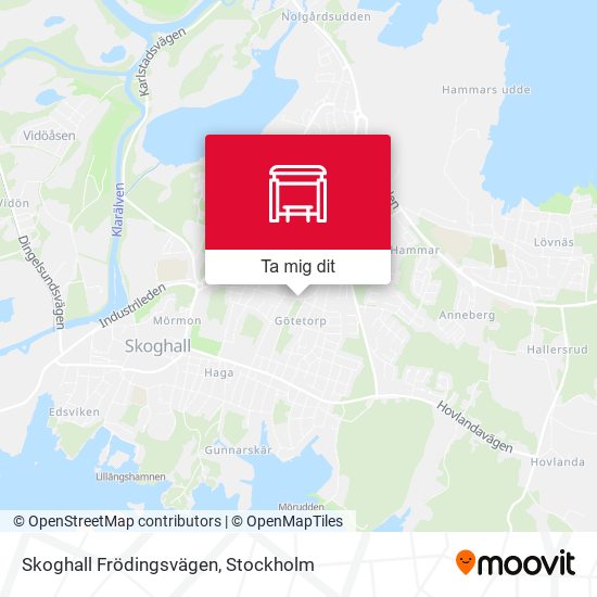 Skoghall Frödingsvägen karta