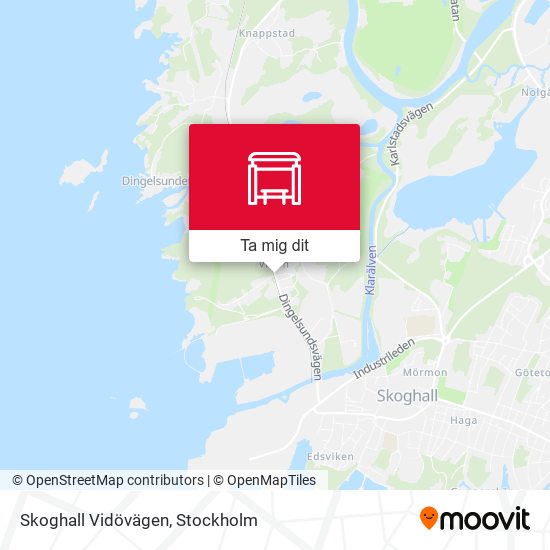 Skoghall Vidövägen karta