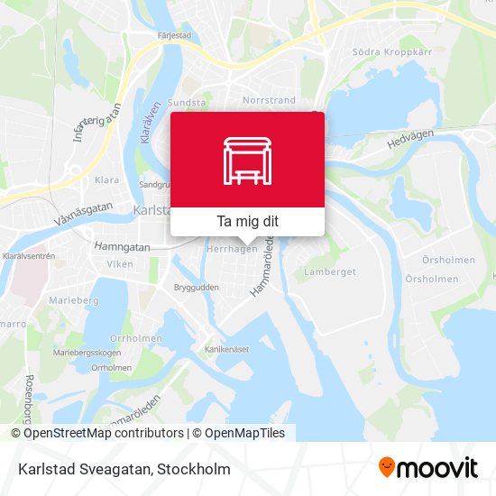 Karlstad Sveagatan karta