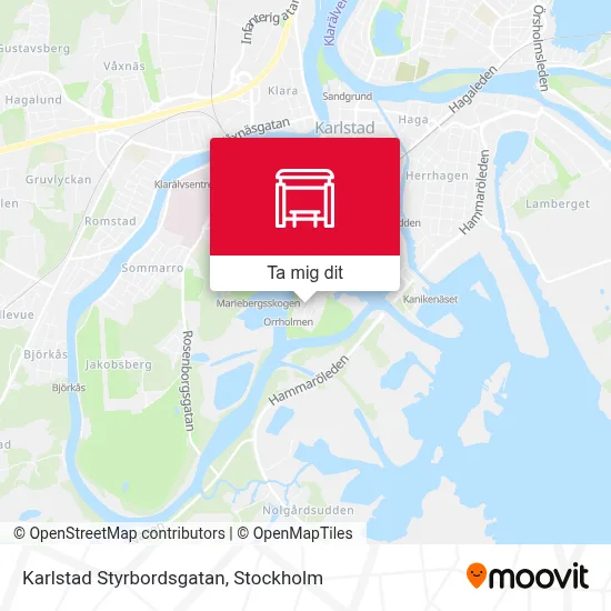 Karlstad Styrbordsgatan karta