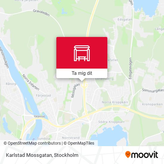 Karlstad Mossgatan karta