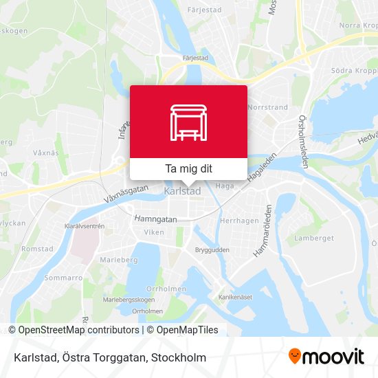 Karlstad, Östra Torggatan karta