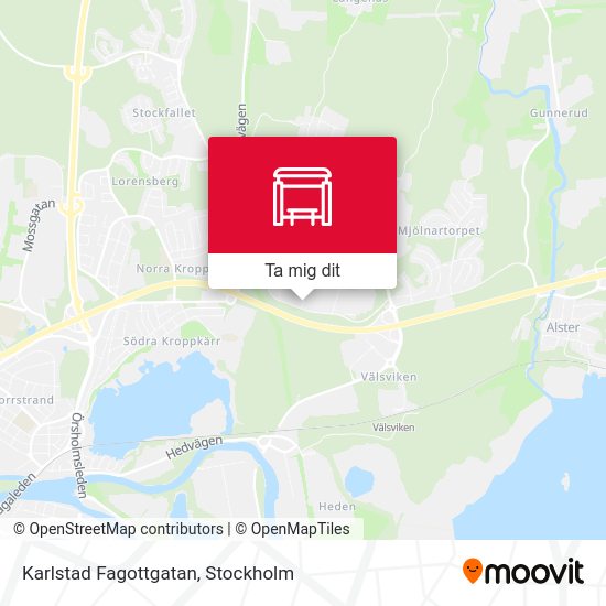 Karlstad Fagottgatan karta