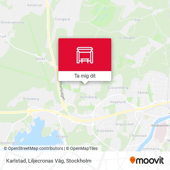 Karlstad, Liljecronas Väg karta