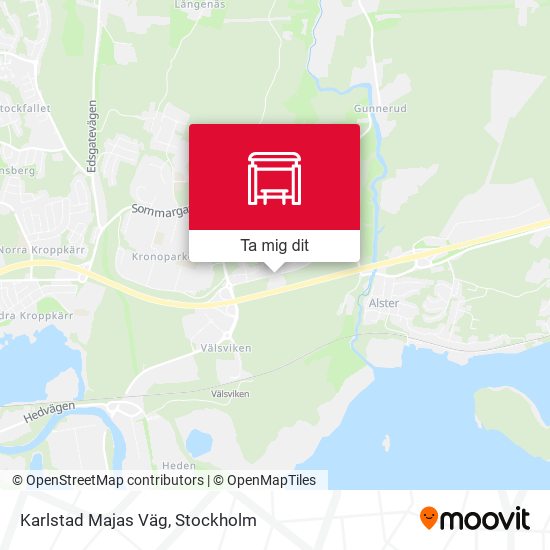 Karlstad Majas Väg karta